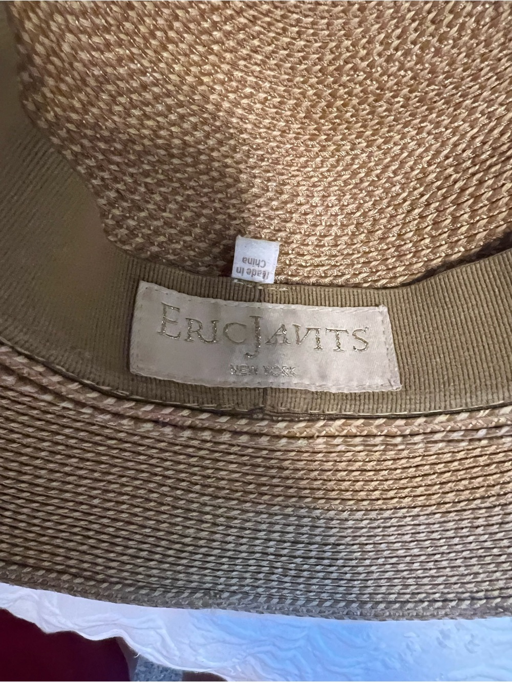 Eric Javits Wide-Brim Straw Sun Hat - Tan - Picture 7 of 11